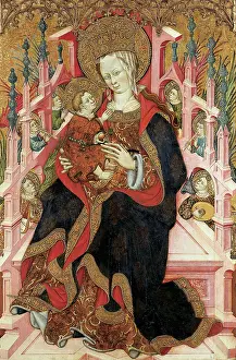 Double Portrait Prints: Virgin and Child Enthroned with Angels Making Music