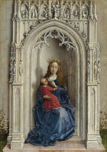 Weyden Prints: The Virgin and Child enthroned, ca. 1433. Artist: Weyden, Rogier, van der (ca. 1399-1464)