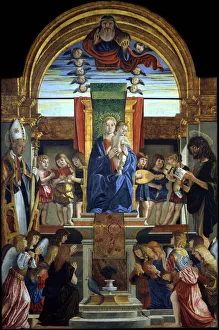 Galleria Nazionale Prints: The Virgin and Child Enthroned with God the Father and Saints Hilarius and John the Baptist