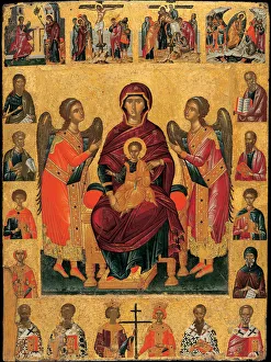 The Virgin and Child enthroned, Late 15th cen Artist: Ritzos, Andreas (1421-1492)