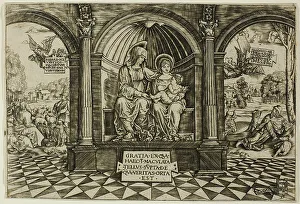 Anne St Prints: The Virgin and Child Enthroned with Saint Anne