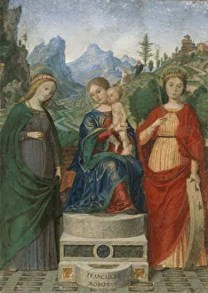 St Cecilia Prints: Virgin and Child Enthroned between Saints Cecilia and Catherine of Alexandria, ca