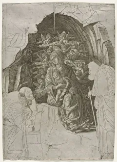 Probably By Prints: Virgin and Child in the Grotto, c. 1500. Creator: the so-called Premier Engraver (Italian)