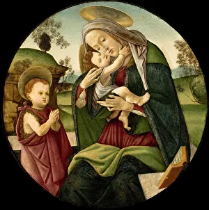 Botticelli Prints: Virgin and Child with the Infant Saint John the Baptist