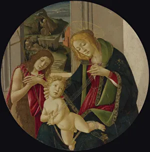 Sandro 1445 1510 Gallery: Virgin and child with John the Baptist as a Boy and Saint Francis receiving the Stigmata
