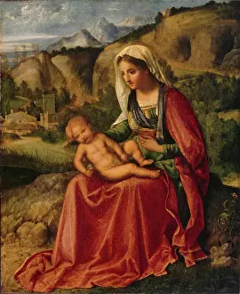 Sitting On Ground Prints: Virgin and Child in a Landscape, 1498. Creator: Giorgione