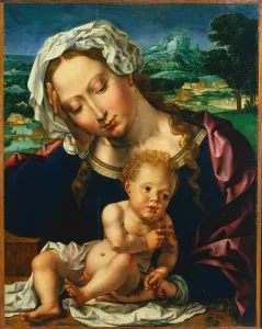 Virgin and Child in a Landscape, 1531. Creator: Jan Gossaert (Flemish, c1475 / 78-1532)