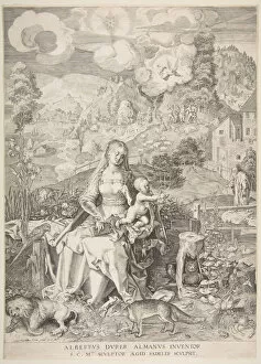 Pets Gallery: Virgin and Child in a Landscape, ca. 1597. Creator: Aegidius Sadeler II