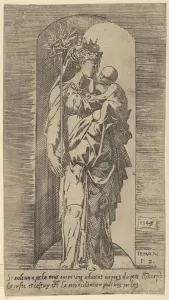 Olive Branch Prints: The Virgin and Child in a Niche, 1543. Creator: Geoffroy Dumoutier