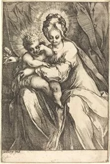 Bellange Jacques Gallery: The Virgin and Child with a Rose, c. 1616 / 1617. Creator: Jacques Bellange