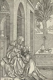 Images Dated 7th December 2020: Virgin and Child with Saint Anne, 1510. Creator: Hans Schaufelein the Elder