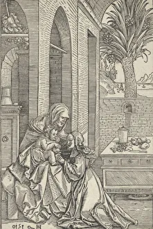 Hans Schäufelein Prints: Virgin and Child with Saint Anne, 1510. Creator: Hans Schaufelein the Elder