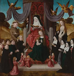 Anna Selbdritt Gallery: The Virgin and Child with Saint Anne (Anna Selbdritt), Saints Francis, Lidwina and donors, c