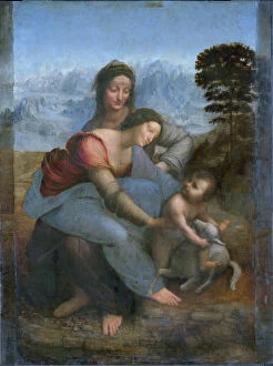 Holy Family Collection: The Virgin and Child with Saint Anne, c. 1508. Creator: Leonardo da Vinci (1452-1519)