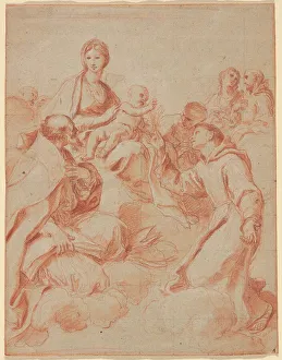 The Virgin and Child with Saint Anthony of Padua Handing a Lily to the Child, n.d. Creator: Andrea Sacchi
