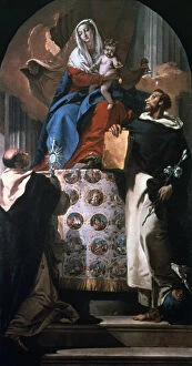 Images Dated 12th September 2005: Virgin and Child with Saint Dominic and Saint Hyacinth, 1740-1750. Artist: Giovanni Battista Tiepolo