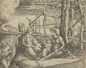 Jacopo De Barbari Gallery: The Virgin and Child with Saint Elizabeth and John the Baptist in a landscape, St Jose... ca. 1503