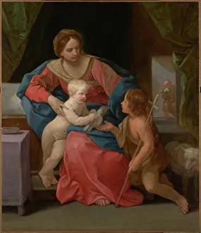 Bologna Prints: Virgin and Child with Saint John the Baptist, about 1640-1642. Creator: Guido Reni