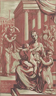 Anton Maria Girolamo Zanetti Prints: The Virgin and Child with Saint John the Baptist, ca. 1722. Creator: Anton Maria Zanetti