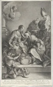 Frey Johann Jakob The Elder Prints: The Virgin and Child with Saints Anne