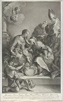 The Virgin and Child with Saints Anne, John the Baptist, Zeno, and Anthony, 1739. Creator: Johann Jakob Frey the Elder