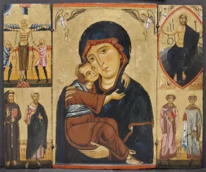 Tabernacle Prints: Virgin and Child with Saints, c. 1230s. Creator: Berlinghiero (Italian, bef 1242)