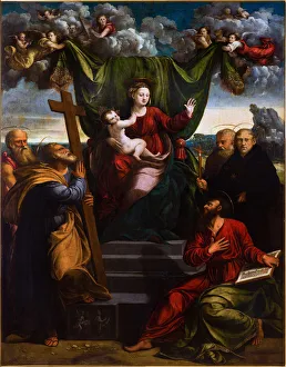 Dossi Prints: The Virgin and Child with Saints, First Half of 16th cen