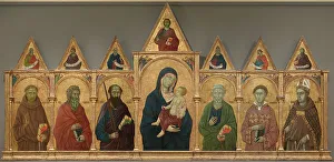 Siena Prints: Virgin and Child with Saints Francis