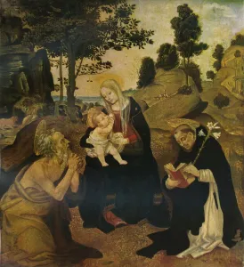 The Virgin and Child with Saints Jerome and Dominic, c1485, (1911). Artist: Filippino Lippi