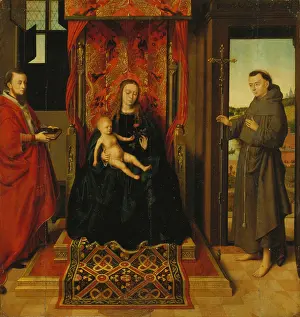 Devotion Prints: Virgin and Child with Saints Jerome and Francis, 1457. Creator: Petrus Christus