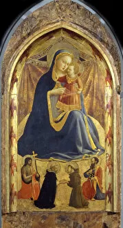 Angelico Gallery: Virgin and Child with Saints John the Baptist, Dominic, Francis and Paul, c.1425