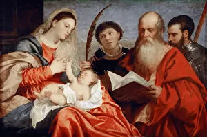 Deacon Collection: The Virgin and Child with Saints Stephen, Jerome and Maurice