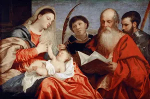 The Virgin and Child with Saints Stephen, Jerome and Maurice The Virgin and Child with Saints Stephen, Jerome and Maurice