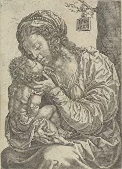 Mary Virgin Collection: The Virgin and Child Seated at the Foot of a Tree, 1522. Creator: Jan Gossaert