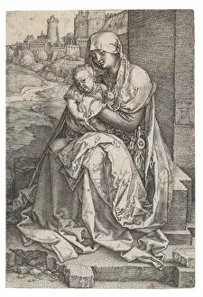 Durer Gallery: Virgin and Child Seated by the Wall, 1514. Creator: Dürer, Albrecht (1471-1528)