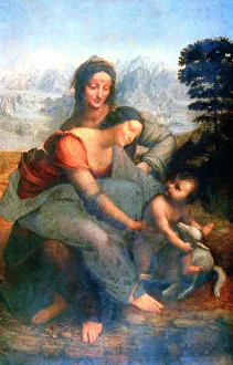 Lamb Prints: Virgin and Child with St Anne, 1502-1516. Artist: Leonardo da Vinci