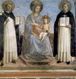 Cassock Collection: Virgin and Child with St Anthony of Padua and St Thomas Aquinas, early 15th century