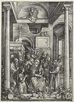 Early 16th Century Prints: The Virgin and Child Surrounded by Saints and Angels