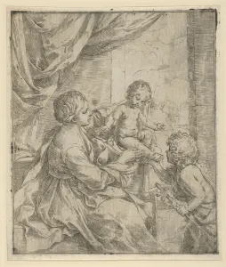 Maternal Prints: The Virgin and Child at a table with the young John the Baptist, ca. 1600-1640