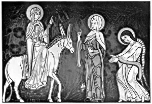 Virgin and child wearing Norman costume, (1910)