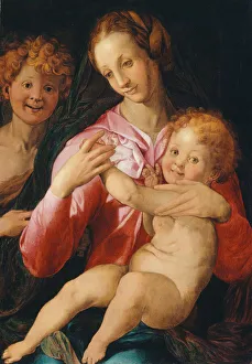 Bronzino Agnolo Collection: Virgin and Child with the Young Saint John the Baptist, 1527 / 30 or later