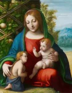 Correggio Prints: Virgin and Child with the Young Saint John the Baptist, c. 1515. Creator: Correggio
