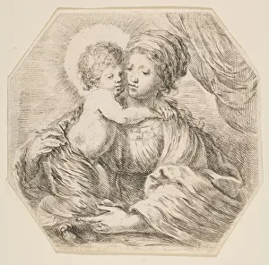 Virgin and Christ Child, an octagonal composition, ca. 1649. Creator: Stefano della Bella