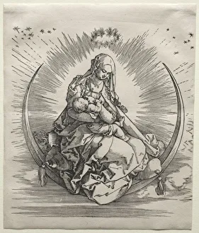 Early 16th Century Prints: The Virgin on a Crescent, c. 1510-1511. Creator: Albrecht Dürer (German, 1471-1528)