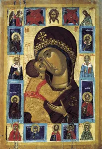 Images Dated 22nd February 2011: The Virgin Eleusa with Selected Saints, early16th century