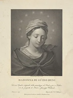 Stars Prints: The Virgin in half length looking down... 1810-30. Creator: Giovita Garavaglia