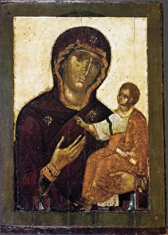 Theotokos Prints: The Virgin Hodegetria, 12th century. Artist: Russian icon