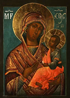Theotokos Prints: The Virgin Hodegetria, Early 18th cen Artist: Grek, Yegor Ivanovich (active 1720s)