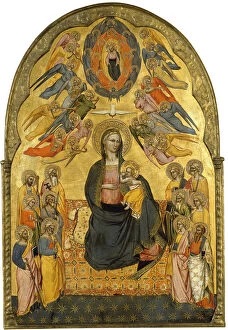 Gnadenstuhl Gallery: The Virgin of Humility with the Holy Father, the Holy Spirit and the twelve Apostles