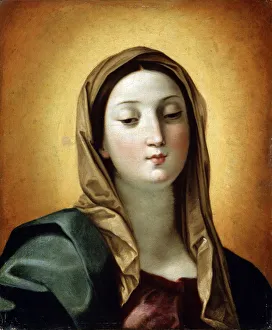 Headscarf Prints: The Virgin, late 16th or 17th century. Artist: Guido Reni